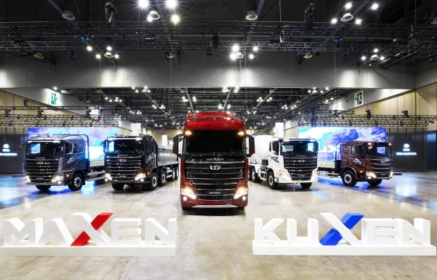 타타대우상용차(타타대우)는 20일 새로운 대형트럭 '맥쎈'(MAXEN)과 중형트럭 '구쎈'(KUXEN)을 공식 출시하고 판매에 들어갔다. 사진=타다대우 제공