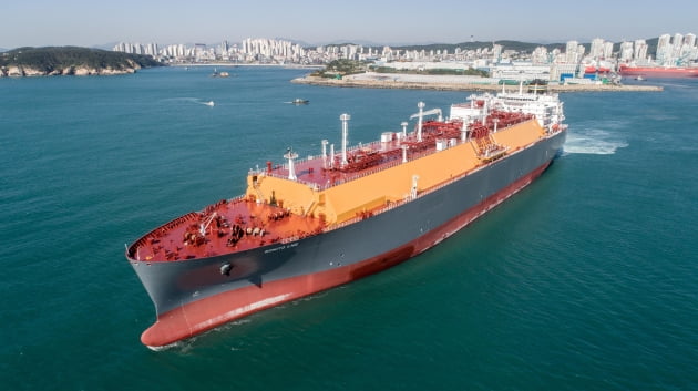 현대중공업이 건조한 17만4000㎥급 대형 LNG운반선. 한국조선해양 제공