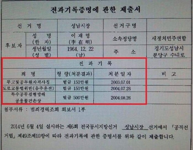 원희룡 " 2005년 음주운전한 이재명, 적발은 왜 2004년?"