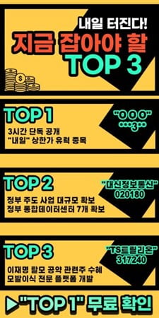 내일 급등 유망주 TOP3 !