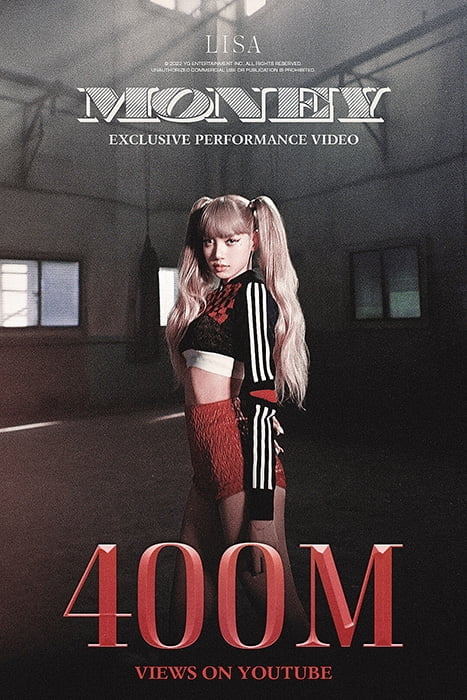 블랙핑크 리사, 'LALISA' 뮤직비디오 이어 ‘MONEY’ 인기 고공행진