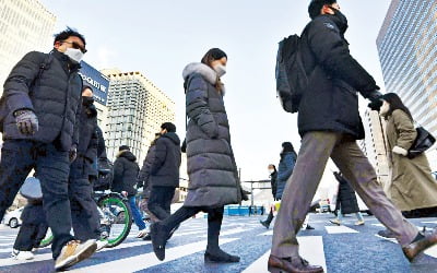 [포토] 쌀쌀한 새해 첫 출근길