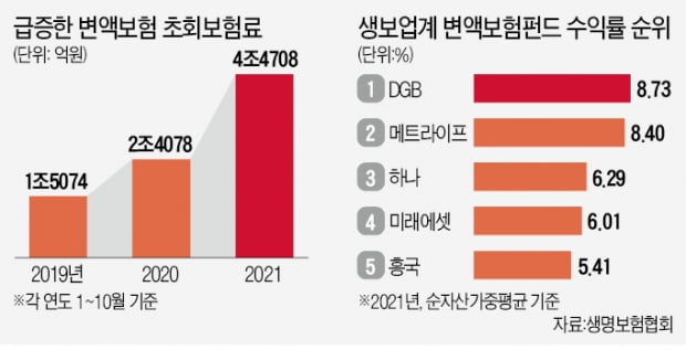 돈 몰리는 변액보험…DGB생명 '신흥강자'로