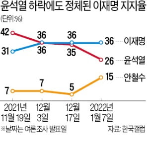 尹서 빠진 지지율 흡수 못한 이재명…40%는 '魔의 벽'?