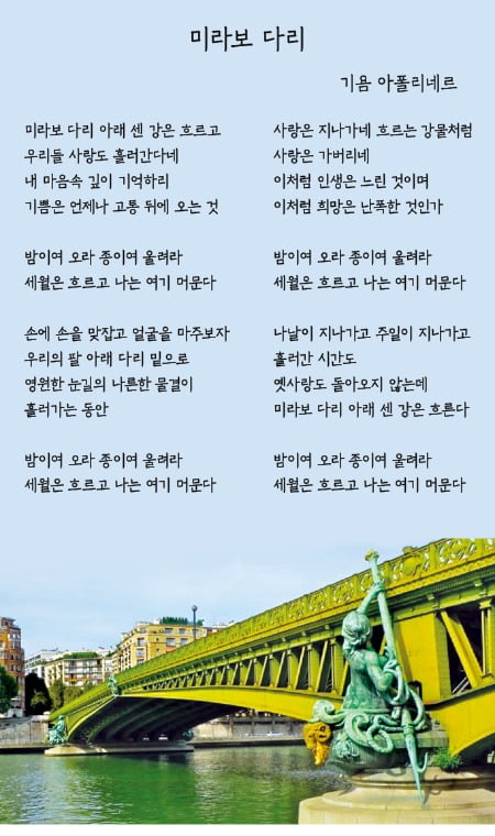 ‘모나리자’ 절도범으로 몰린 아폴리네르가 비련의 아픔을 노래한 시 ‘미라보 다리’의 현장.  /한경DB 