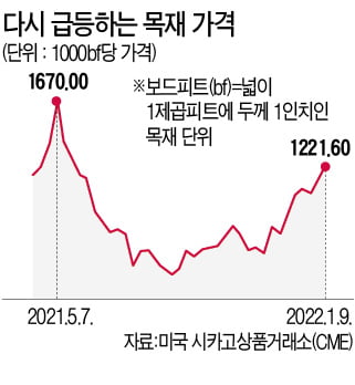 7개월 만에 최고치 찍은 목재값, 올해 더 간다