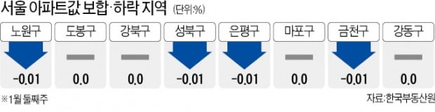 '작년 상승 1위' 노원도 집값 내렸다…경기도 전셋값 2년5개월 만에 하락