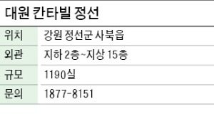 대원 칸타빌 정선, 사계절 관광객…임대수익 안정적