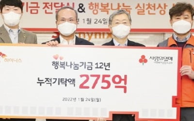 [포토] SK하이닉스 ‘행복나눔기금’…사랑의열매에 21억여원 전달