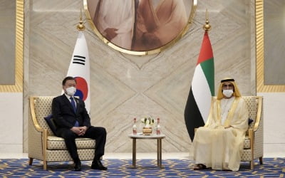 문재인 대통령, UAE 총리 겸 두바이 통치자 면담
