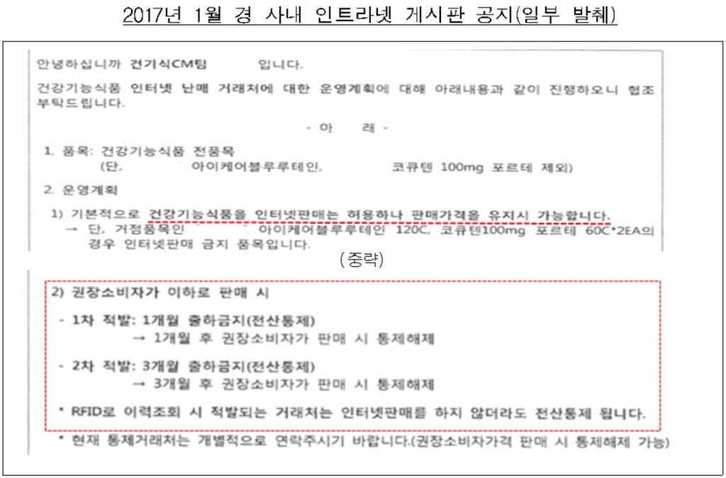 '권장가보다 싸게 팔면 제품공급 중단'…공정위, 일동제약 제재