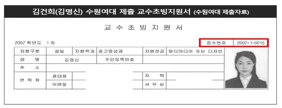 민주 "김건희 수원여대 겸임교원, 공채 맞아"…지원서 등 공개