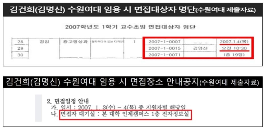 민주 "김건희 수원여대 겸임교원, 공채 맞아"…지원서 등 공개