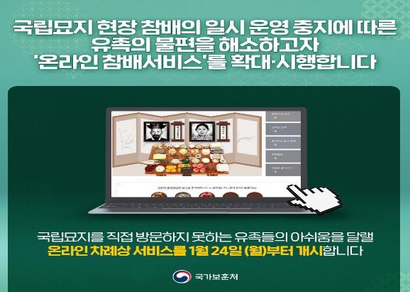 현충원 등 국립묘지 설 연휴 출입통제…'온라인 참배' 대체운영