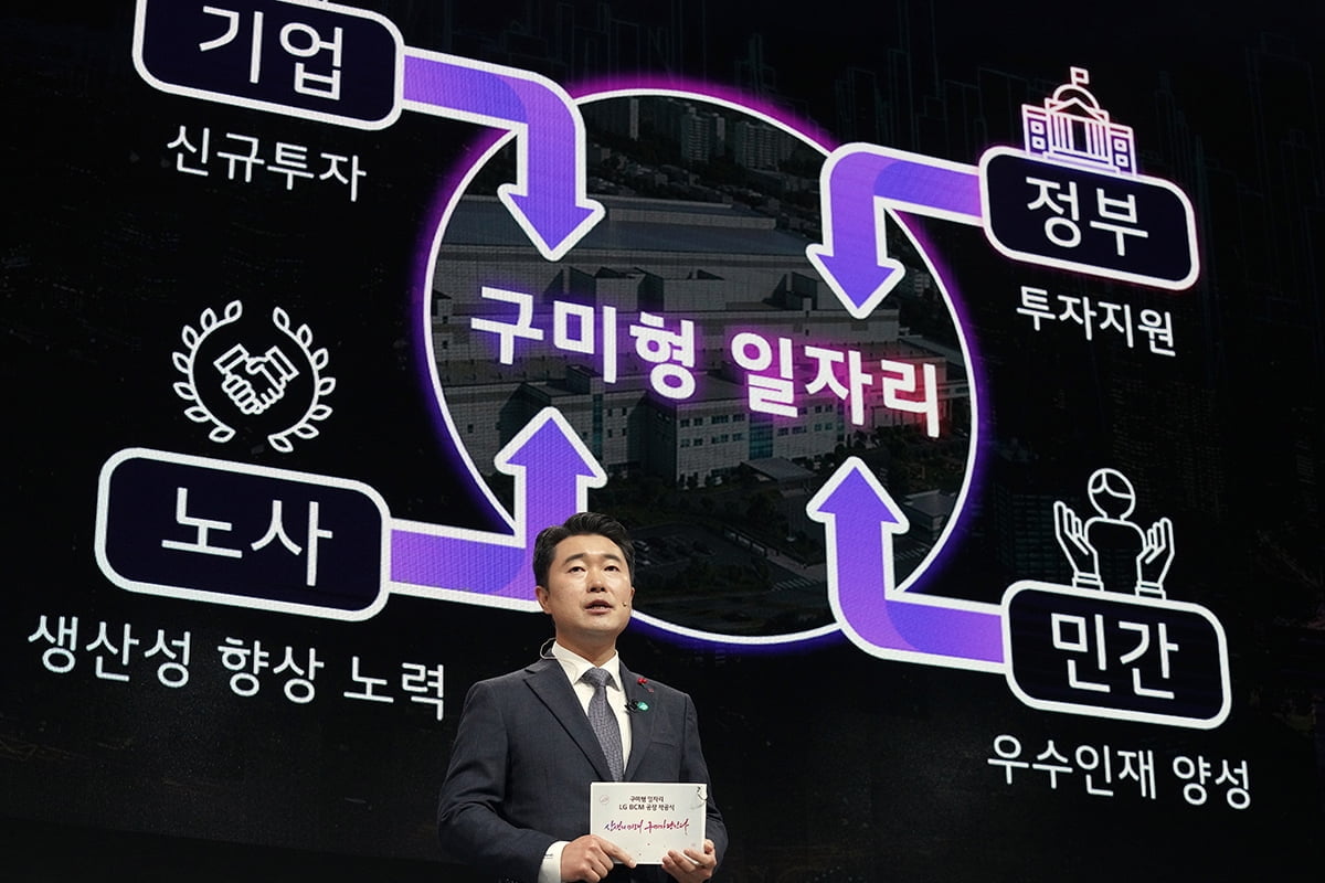 11일 오전 경북 구미에서 '구미형 일자리' LG BCM 공장 착공식이 열렸다. (청와대 제공)