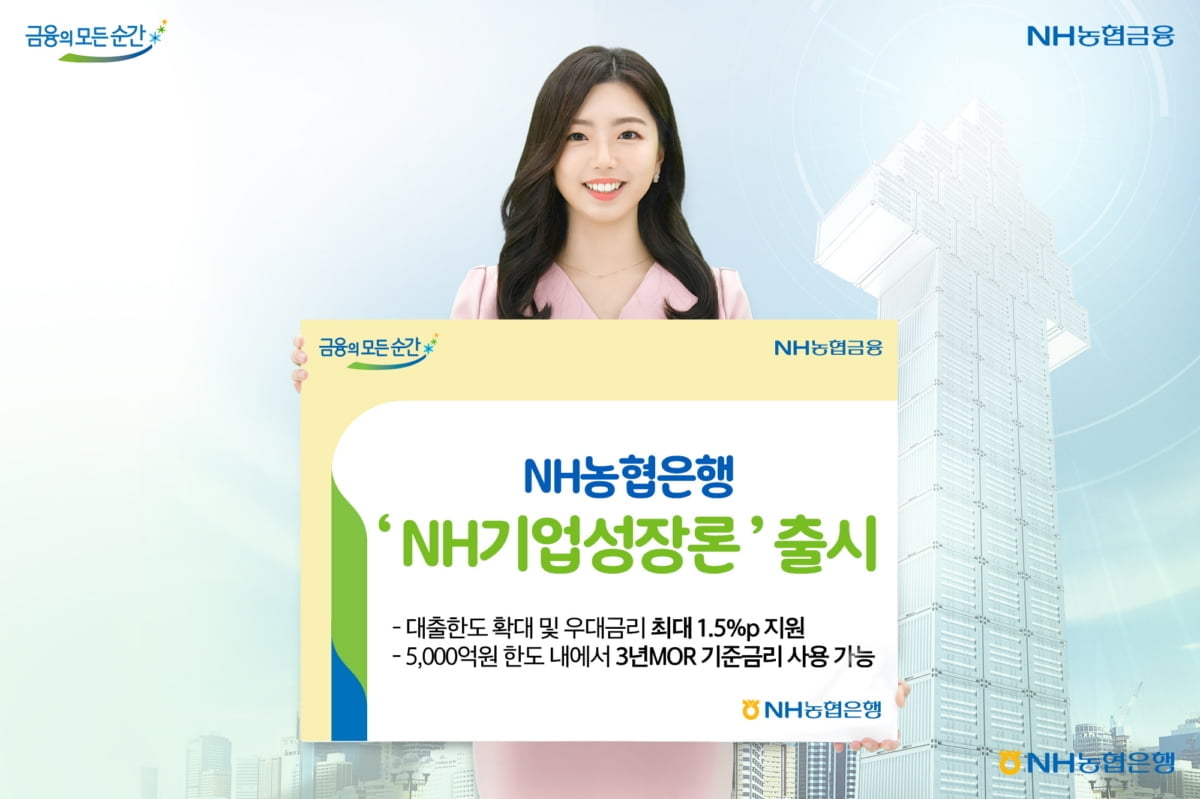 NH농협은행, NH기업성장론 출시…"경제성장 기여 기업 우대"