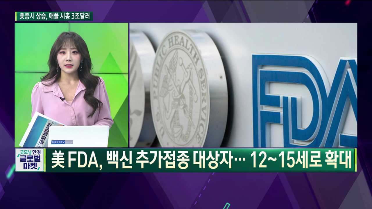 美 FDA, 백신 추가접종 대상자… 12~15세로 확대 [글로벌이슈]