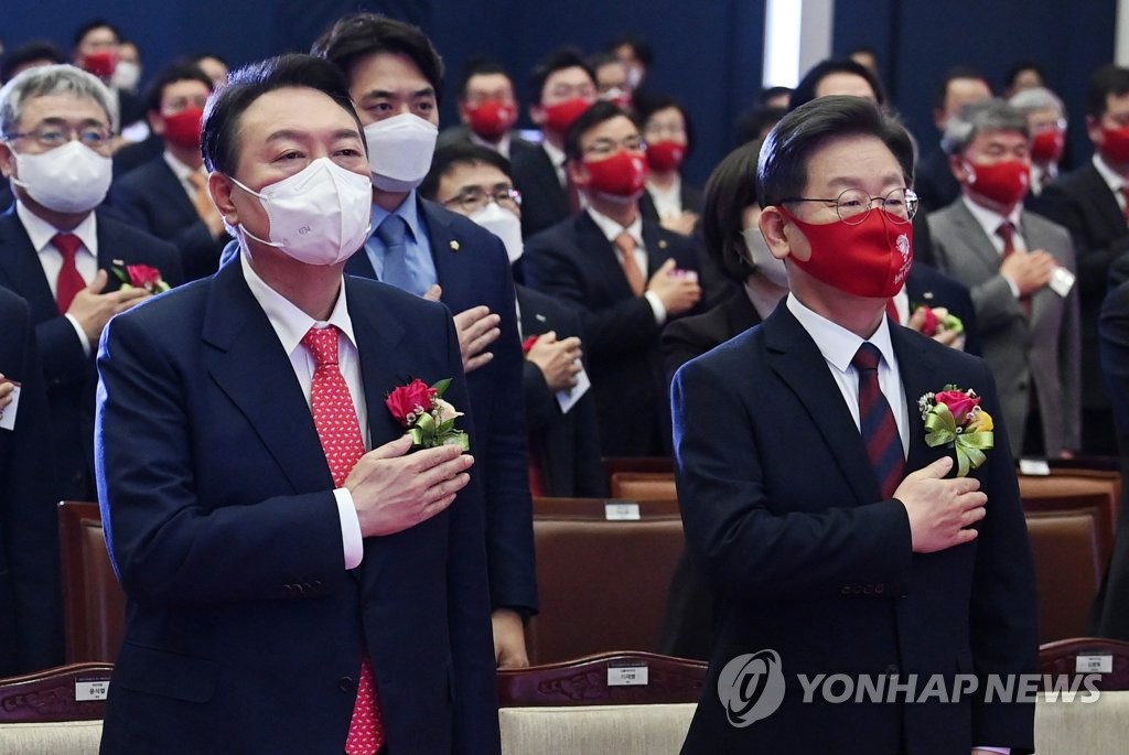 하락세 尹, '박스권' 李와도 커지는 격차…'대안론' 安 틈새약진(종합)