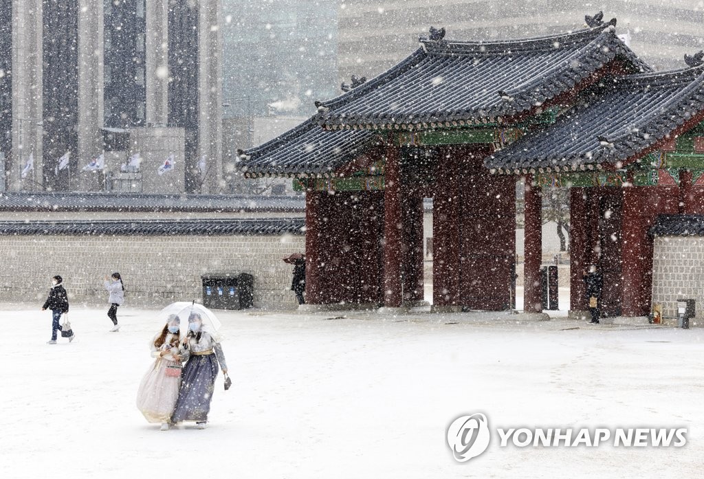 19일 오후 서울 등 수도권에 함박눈…최대 5㎝ 쌓일 듯