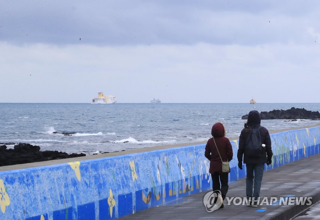 제주 대체로 흐림…낮 최고 9∼12도