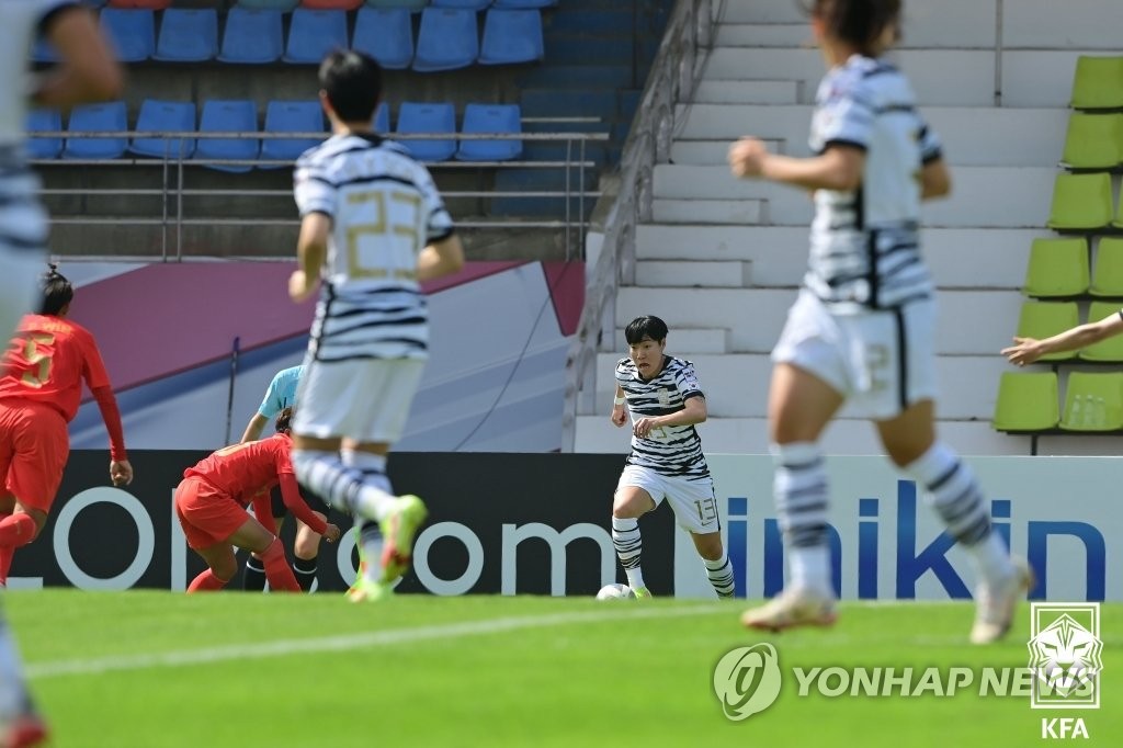 한국 여자축구, 미얀마 꺾고 아시안컵 2연승…이금민·지소연 골