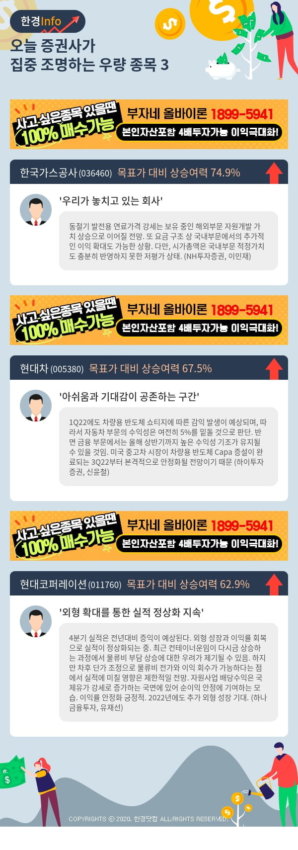 [핫클릭]오늘 증권사가 집중 조명하는 우량 종목 3