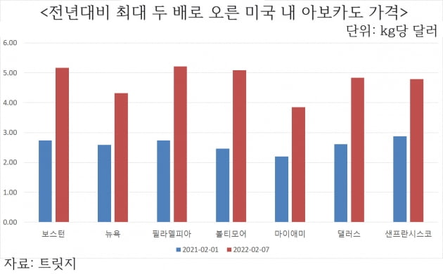 아보카도 값 두 배로 뛰었다…'이것' 때문에 미국서 수요 폭발 [원자재포커스]