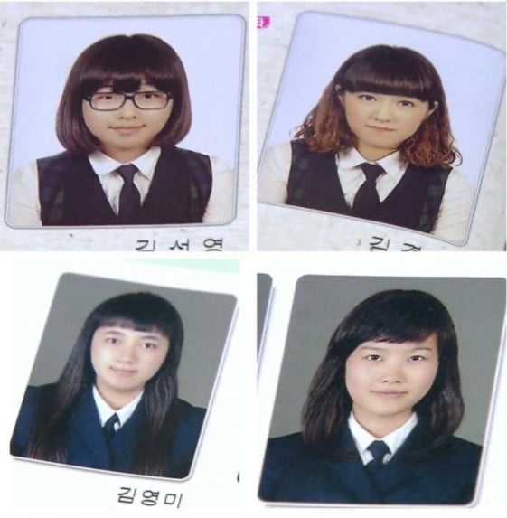 여자 컬링 대표팀 팀 킴 소속 선수들의 졸업 사진. / 사진 = SBS '한밤의 TV연예'