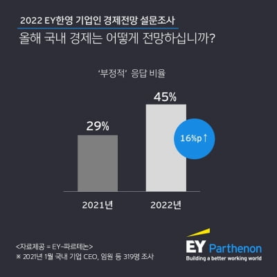 EY한영 설문, 기업 CEO 45% “올해 경제 전망 어둡다”