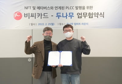 비씨카드, 두나무와 손잡고 NFT 기반 PLCC 내놓는다