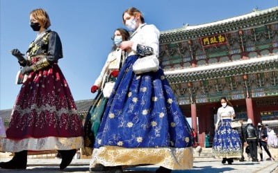 [포토] 마스크 쓰고 경복궁 나들이