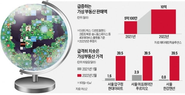 16㎡ '디지털 땅'이 1750만원…메타버스서도 부동산 열풍