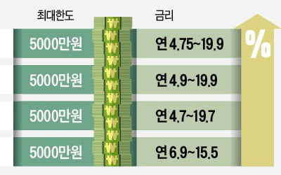 카드론 막히자…우리·롯데도 자영업자 대출