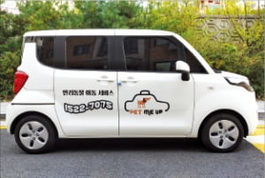 카카오모빌리티가 작년 3월 인수한 펫택시 전문 업체 펫미업 택시. 
