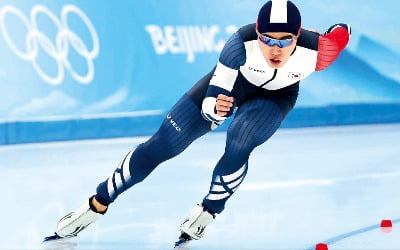 [포토] 한국 첫 메달 주인공 김민석…스피드스케이팅 1500m 銅