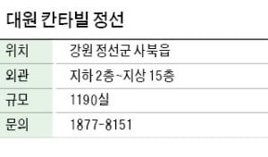 대원 칸타빌 정선, 강원랜드 등 사계절 관광객 많아