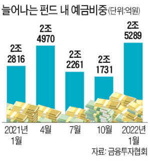 "소나기 피하고보자"…현금 틀어쥔 펀드들