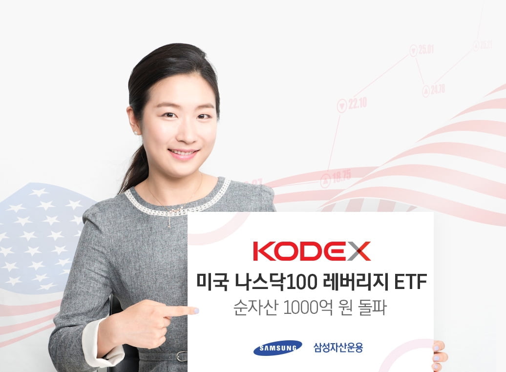 삼성자산운용 "나스닥100 레버리지 ETF 순자산 1,000억 원 돌파"