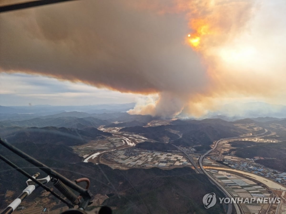 경남 합천 산불 확산…국가위기경보 '심각' 발령