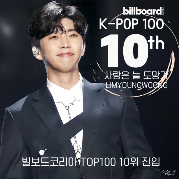 임영웅 '사랑은 늘 도망가', BILLBOARD KOREA TOP 100차트 'TOP10' 진입