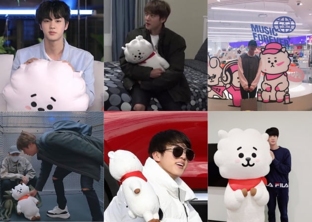 방탄소년단 진, BT21 알제이 신제품 나오자마자 '품절킹' 슈퍼스타 글로우도 빼닯아