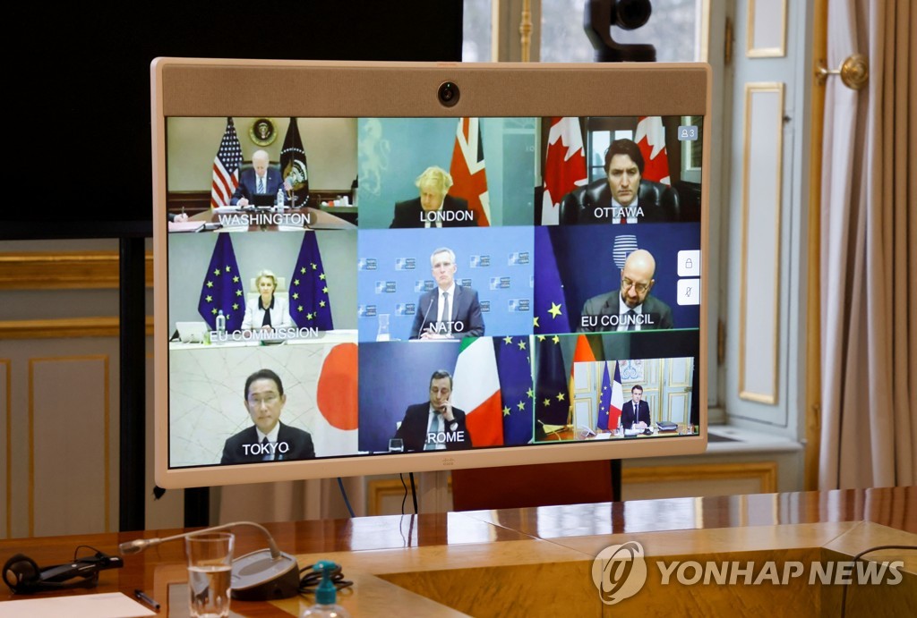 [우크라 침공] G7 "러시아, 국제질서에 심각한 위협…혹독한 제재 내놓을 것"