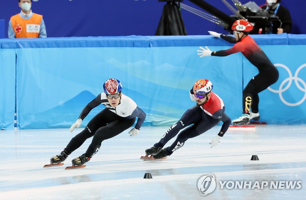 -올림픽- 쇼트트랙 황대헌·이준서·박장혁, 남자 1,000ｍ 준결승 진출(종합)