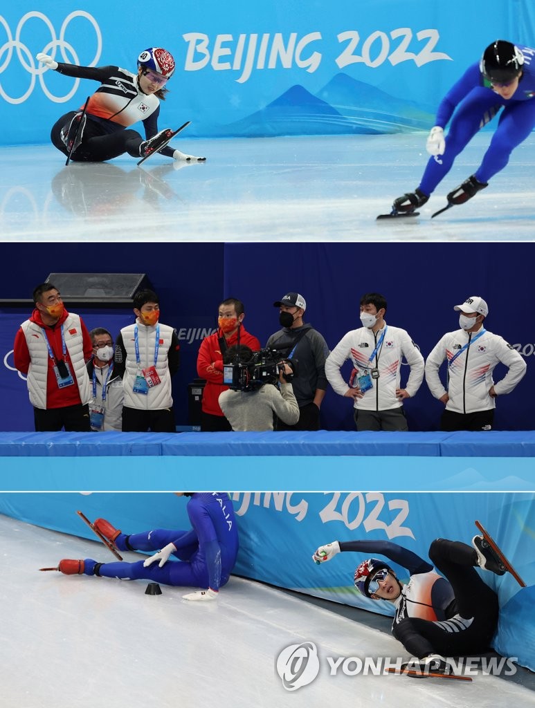 -올림픽- 한국 쇼트트랙, 충격의 노메달…중국이 금·은 석권 '어부지리'