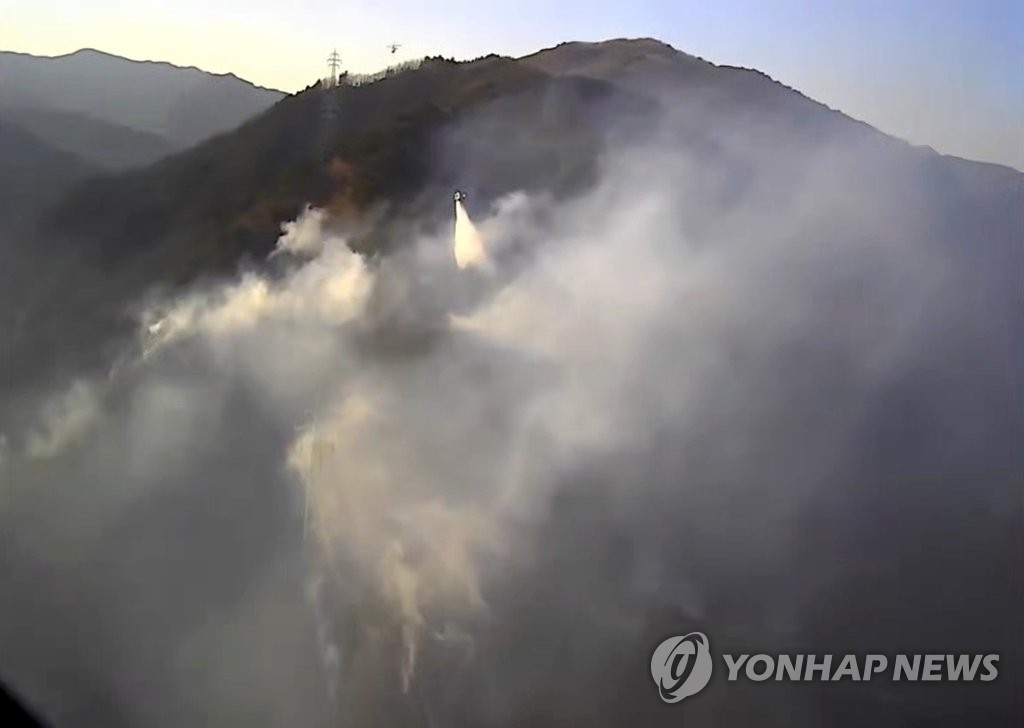 동해서 쓰레기 소각 중 산불로 번져…3시간 30분 만에 진화(종합)