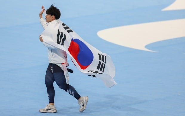 대한민국의 김민석이 8일 오후 중국 베이징 국립 스피드스케이팅 경기장(오벌)에서 열린 2022 베이징 동계올림픽 스피드스케이팅 남자 1500m 경기에서 동메달을 획득했다. /사진=연합뉴스