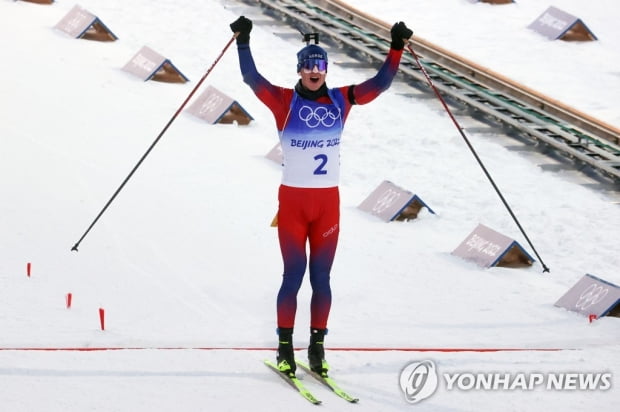 [올림픽] 노르웨이 보에, 바이애슬론 '황제' 등극…20년만의 4관왕