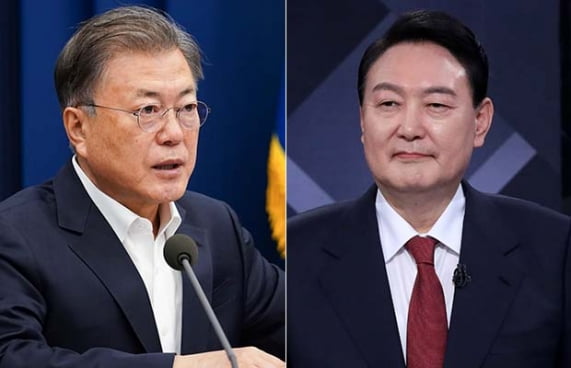 尹 지지율 46%·文 지지율 46.7%…"용산 이전 문제 등 영향"