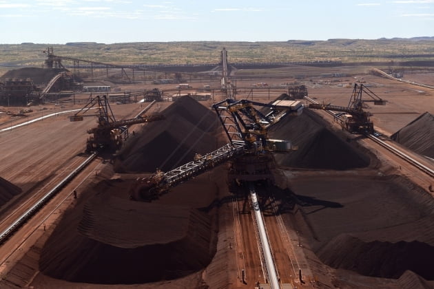 포스코가 핸콕과 함께 개발한 호주 초대형 철광석 광산 로이힐. 포스코 제공