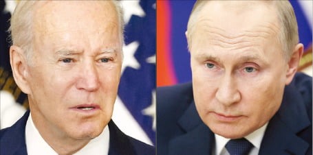 좌측부터 바이든 미국 대통령, 푸틴 러시아 대통령